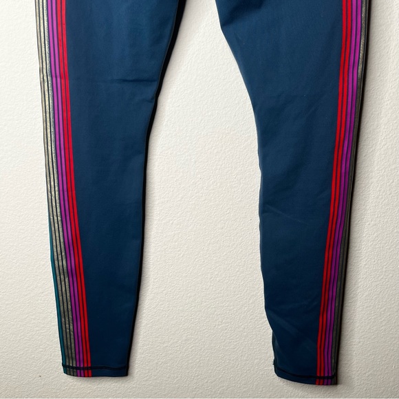Spiritual Gangster Essential Rainbow Striped High Rise Activewear Leggings - Picture 6 of 11